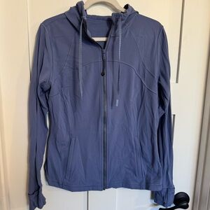 lululemon athletica Dusty Blue Define Full-Zip Hooded Jacket - size 12